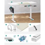 Casa si Gradina - Mobilier - Mese si birouri - Birouri - Birou cu reglaj electric pe inaltime, memorie cu 4 inaltimi, 60x140x(72-120)cm, alb - Infinity.ro