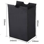 Market - Spalare si intretinere rufe - Uscatoare de rufe si accesorii - Cos de rufe cu 3 saci detasabili, structura metalica pe roti, 3x44L, 77x41x82cm, negru - Infinity.ro