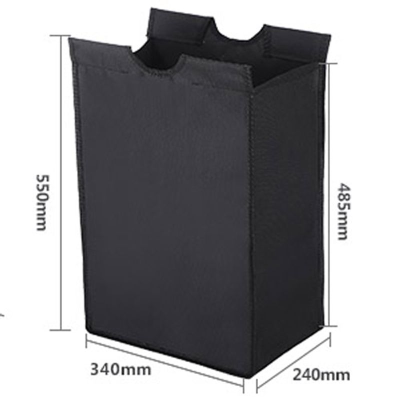 Market - Spalare si intretinere rufe - Uscatoare de rufe si accesorii - Cos de rufe cu 3 saci detasabili, structura metalica pe roti, 3x44L, 77x41x82cm, negru - Infinity.ro