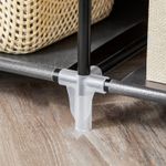 Casa si Gradina - Mobilier - Dulapuri si sifoniere - Dulapuri - Garderoba pentru depozitarea hainelor, din material textil, cu 2 bare pentru umerase, 45x150x175cm, negru - Infinity.ro