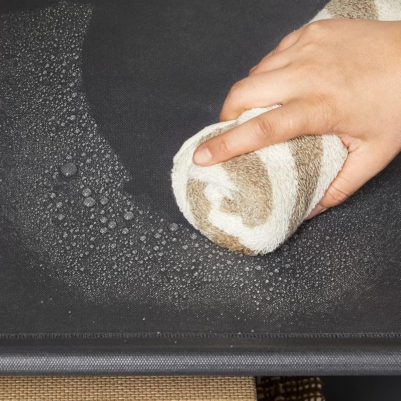 Casa si Gradina - Mobilier - Dulapuri si sifoniere - Dulapuri - Garderoba pentru depozitarea hainelor, din material textil, cu 2 bare pentru umerase, 45x150x175cm, negru - Infinity.ro