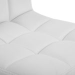 Casa si Gradina - Mobilier - Scaune si fotolii - Scaune - Set 2 scaune bar reglabile pe inaltime, cu spatar, sezut PU si suport picioare, rotatie 360A°, 38x45x115 cm, alb - Infinity.ro