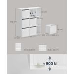 Casa si Gradina - Mobilier - Biblioteci si rafturi - Biblioteci - Etajera modulara 9 compartimente cu 6 sertare, PAL si MDF, 83x27x92 cm, alb - Infinity.ro