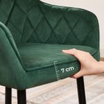 Casa si Gradina - Mobilier - Scaune si fotolii - Scaune - Scaun living tapitat din catifea cu cotiere, sarcina 110 kg, 63x60x85 cm, verde - Infinity.ro