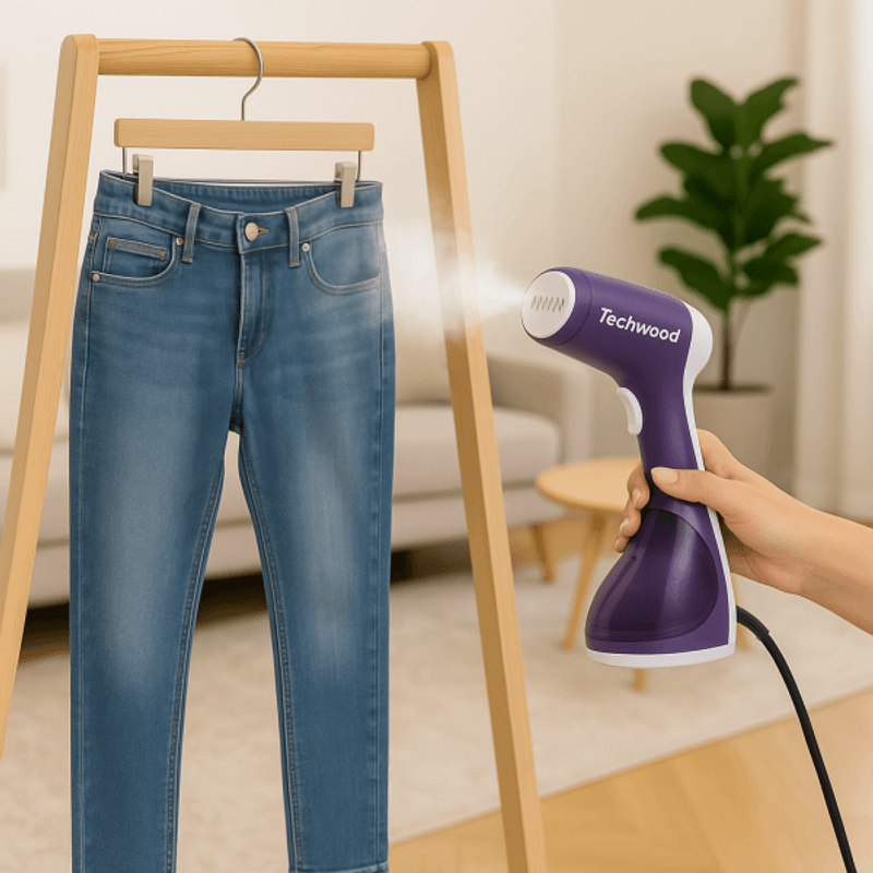 Electronice si Electrocasnice - Ingrijirea tesaturilor - Aparate de calcat cu aburi - Aparat de calcat vertical cu aburi Techwood TDV-1203, 1200W, 22g/min, 220ml - Infinity.ro