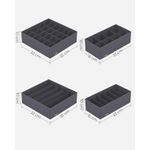 Casa si Gradina - Mobilier - Organizare si depozitare - Organizatoare pentru sertare si dulapuri - Organizatoare dulap sau sertar, set 8 cutii de depozitare a lenjeriei de corp, pliabile, 64x48x10cm, gri - Infinity.ro