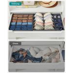 Casa si Gradina - Mobilier - Organizare si depozitare - Organizatoare pentru sertare si dulapuri - Organizatoare dulap sau sertar, set 8 cutii de depozitare a lenjeriei de corp, pliabile, 64x48x10cm, gri - Infinity.ro