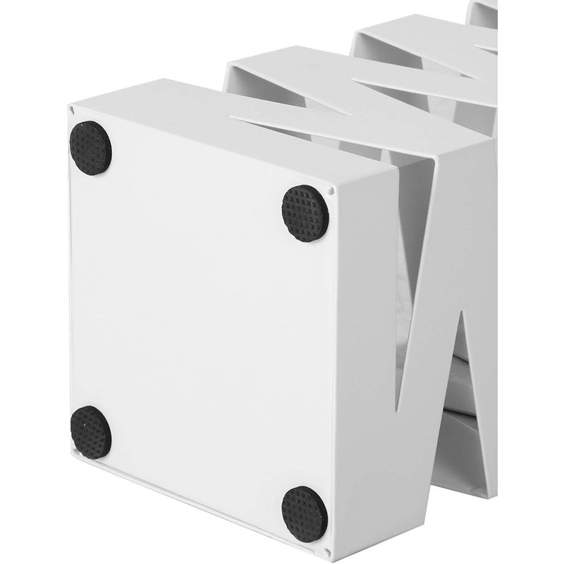 Casa si Gradina - Decoratiuni - Obiecte decorative - Suporturi umbrele - Suport metalic pentru umbrele, cu carlige si tava de picurare, 15x15x49cm, alb - Infinity.ro