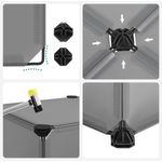 Casa si Gradina - Mobilier - Dulapuri si sifoniere - Dulapuri pantofi - Dulap de depozitare pantofi modular, configurabil cu 10 compartimente, 43x31x173 cm, gri - Infinity.ro