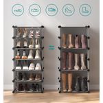 Casa si Gradina - Mobilier - Dulapuri si sifoniere - Dulapuri pantofi - Dulap de depozitare pantofi modular, configurabil cu 10 compartimente, 43x31x173 cm, gri - Infinity.ro