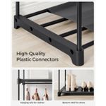 Casa si Gradina - Mobilier - Dulapuri si sifoniere - Dulapuri - Garderoba pentru depozitarea hainelor, din material textil, cu 2 bare pentru umerase, 43x140x174cm, negru - Infinity.ro
