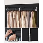 Casa si Gradina - Mobilier - Dulapuri si sifoniere - Dulapuri - Garderoba pentru depozitarea hainelor, din material textil, cu 2 bare pentru umerase, 43x140x174cm, negru - Infinity.ro