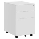 Casa si Gradina - Mobilier - Mese si birouri - Birouri - Dulap mobil tip rollbox pentru birouri, din otel, sertar cu sina dosare A4, 39x52x60 cm, alb - Infinity.ro