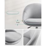 Casa si Gradina - Mobilier - Scaune si fotolii - Scaune - Scaun de birou ergonomic, inaltime reglabila, 60x60x(80-90) cm, gri - Infinity.ro