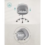 Casa si Gradina - Mobilier - Scaune si fotolii - Scaune - Scaun de birou ergonomic, inaltime reglabila, 60x60x(80-90) cm, gri - Infinity.ro