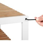 Casa si Gradina - Mobilier - Mobilier baie - Corpuri baie - Etajera bambus 60x26x66 cm, cu 3 rafturi, kit anti-rasturnare, alb si natur - Infinity.ro