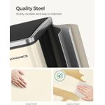 Casa si Gradina - Mobilier - Organizare si depozitare - Cosuri de gunoi - Cos de gunoi dublu 41x32x47 cm, 2x15L, pedale separate, capac soft-close si galeata detasabila, bej si negru - Infinity.ro