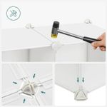 Casa si Gradina - Mobilier - Mobilier copii - Mobilier camera copiilor - Dulap modular de depozitare jucarii, 16 cuburi cu usi, 123x31x123cm, alb - Infinity.ro