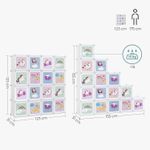 Casa si Gradina - Mobilier - Mobilier copii - Mobilier camera copiilor - Dulap modular de depozitare jucarii, 16 cuburi cu usi, 123x31x123cm, alb - Infinity.ro