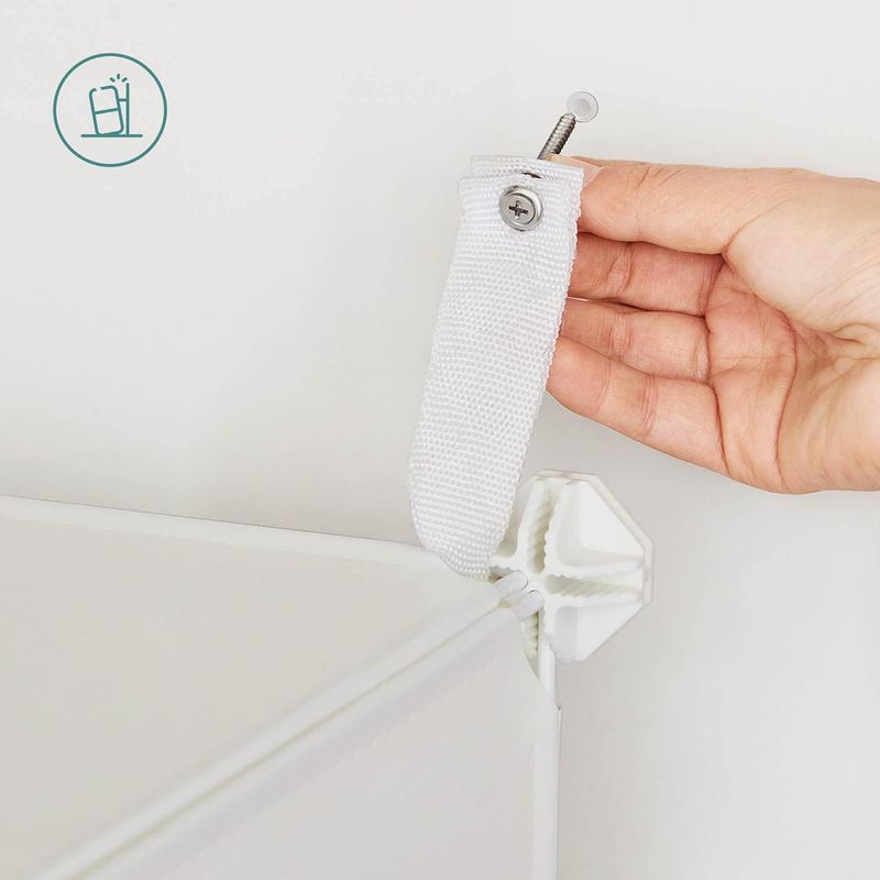 Casa si Gradina - Mobilier - Mobilier copii - Mobilier camera copiilor - Dulap modular de depozitare jucarii, 16 cuburi cu usi, 123x31x123cm, alb - Infinity.ro