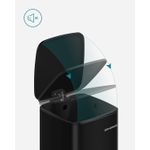 Casa si Gradina - Mobilier - Organizare si depozitare - Cosuri de gunoi - Cos gunoi 34x29x54 cm, 30L, cu pedala, capac silentios si galeata interioara detasabila, negru - Infinity.ro