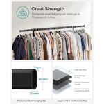 Casa si Gradina - Mobilier - Organizare si depozitare - Cuiere - Suport pentru haine cu sina superioara extensibila, pe roti, reglabil pe latime, 45x(92-132)x160cm, negru - Infinity.ro