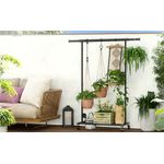 Casa si Gradina - Mobilier - Organizare si depozitare - Cuiere - Suport pentru haine cu sina superioara extensibila, pe roti, reglabil pe latime, 45x(92-132)x160cm, negru - Infinity.ro