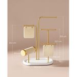 Casa si Gradina - Mobilier - Organizare si depozitare - Cutii depozitare - Stand suport pentru depozitare si expunere bijuterii, otel, 11x20x32 cm, auriu - Infinity.ro