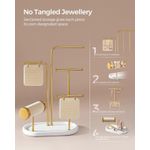 Casa si Gradina - Mobilier - Organizare si depozitare - Cutii depozitare - Stand suport pentru depozitare si expunere bijuterii, otel, 11x20x32 cm, auriu - Infinity.ro