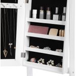 Casa si Gradina - Decoratiuni - Oglinzi - Oglinda de podea cu suport, din MDF, spatiu de depozitare, 41x37x152 cm, alb - Infinity.ro