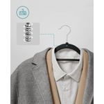 Casa si Gradina - Mobilier - Organizare si depozitare - Umerase si valeti - Set de 50 de umerase pentru haine, anti-alunecare cu catifea, bara de cravata si carlig pivotant, 43,5 cm, negru - Infinity.ro