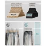 Casa si Gradina - Mobilier - Organizare si depozitare - Umerase si valeti - Set de 50 de umerase pentru haine, anti-alunecare cu catifea, bara de cravata si carlig pivotant, 43,5 cm, negru - Infinity.ro