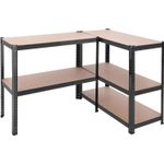 Casa si Gradina - Mobilier - Biblioteci si rafturi - Rafturi - Raft de depozitare metalic, cu rafturi din MDF, 5 polite, max. 875 kg, 180x90x40cm, negru - Infinity.ro