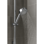 Casa si Gradina - Sanitare - Lavoar baie si accesorii - Accesorii baterii sanitare - Set para dus cu suport fix Remer Rubinetterie 319MOX, 3 functii, montaj pe perete, finisaj crom lucios, alama - Infinity.ro