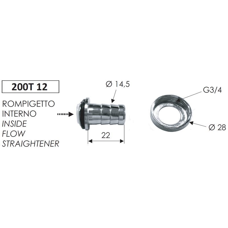 Casa si Gradina - Sanitare - Instalatii hidro - Robineti - Robinet unghiular Remer Rubinetterie 200T12, 1/2", alama cromata, montaj aparent, finisaj lucios - Infinity.ro