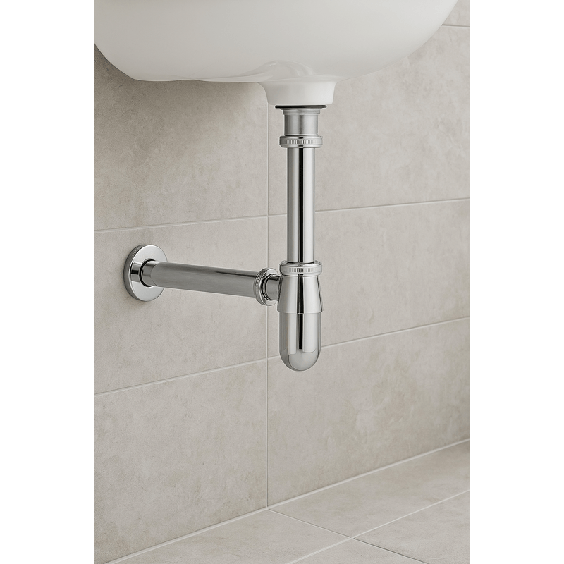 Casa si Gradina - Sanitare - Lavoar baie si accesorii - Accesorii baterii sanitare - Sifon rigid pentru lavoar Remer Rubinetterie 970Z114, diametru 32 mm, lungime 250 mm, alama cromata, finisaj lucios - Infinity.ro