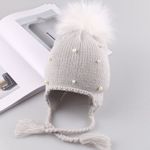 Fashion, accesorii si bijuterii - Copii - Accesorii copii - Caciuli si palarii copii - Caciulita lora cu perlute drool (culoare: gri) - Infinity.ro