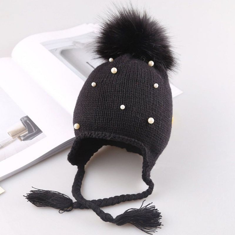 Fashion, accesorii si bijuterii - Copii - Accesorii copii - Caciuli si palarii copii - Caciulita lora cu perlute drool (culoare: gri) - Infinity.ro