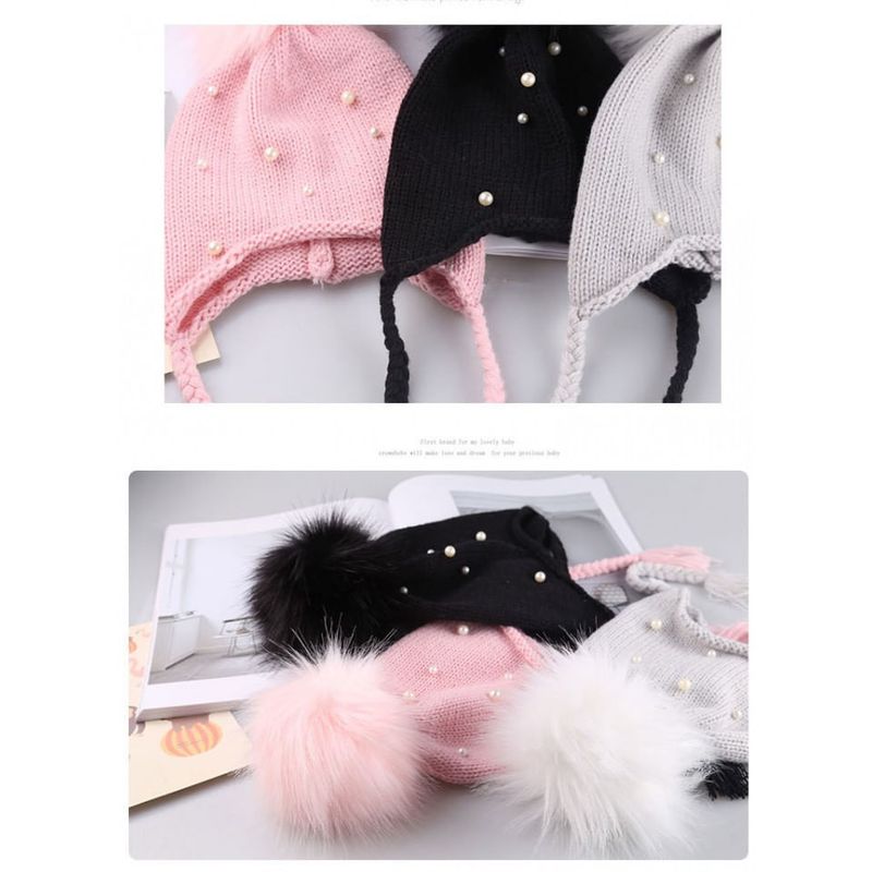Fashion, accesorii si bijuterii - Copii - Accesorii copii - Caciuli si palarii copii - Caciulita lora cu perlute drool (culoare: gri) - Infinity.ro
