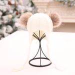 Fashion, accesorii si bijuterii - Copii - Accesorii copii - Caciuli si palarii copii - Caciulita Eva cu 2 pampoane Drool (Culoare: Negru) - Infinity.ro