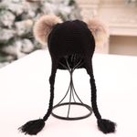 Fashion, accesorii si bijuterii - Copii - Accesorii copii - Caciuli si palarii copii - Caciulita Eva cu 2 pampoane Drool (culoare: crem) - Infinity.ro
