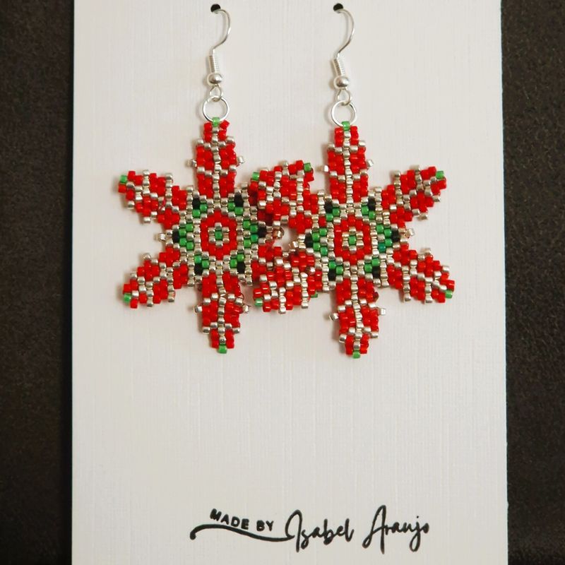 Fashion, accesorii si bijuterii - Femei - Bijuterii femei - Cercei femei - Cercei „Fulgi de Crăciun Colorati” - Infinity.ro