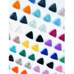 Fashion, accesorii si bijuterii - Femei - Bijuterii femei - Cercei femei - Cercei Triunghi Alb Mat - Infinity.ro