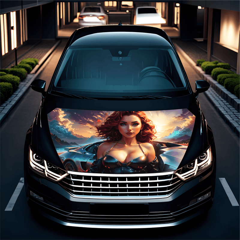 Auto si Moto - Piese auto si accesorii - Piese auto - Tuning - Folie Capota Auto "Hood Art" rezistenta la exterior, marime L (180 x 130cm) - Cod: AVX-CAPOTA-012L - Infinity.ro