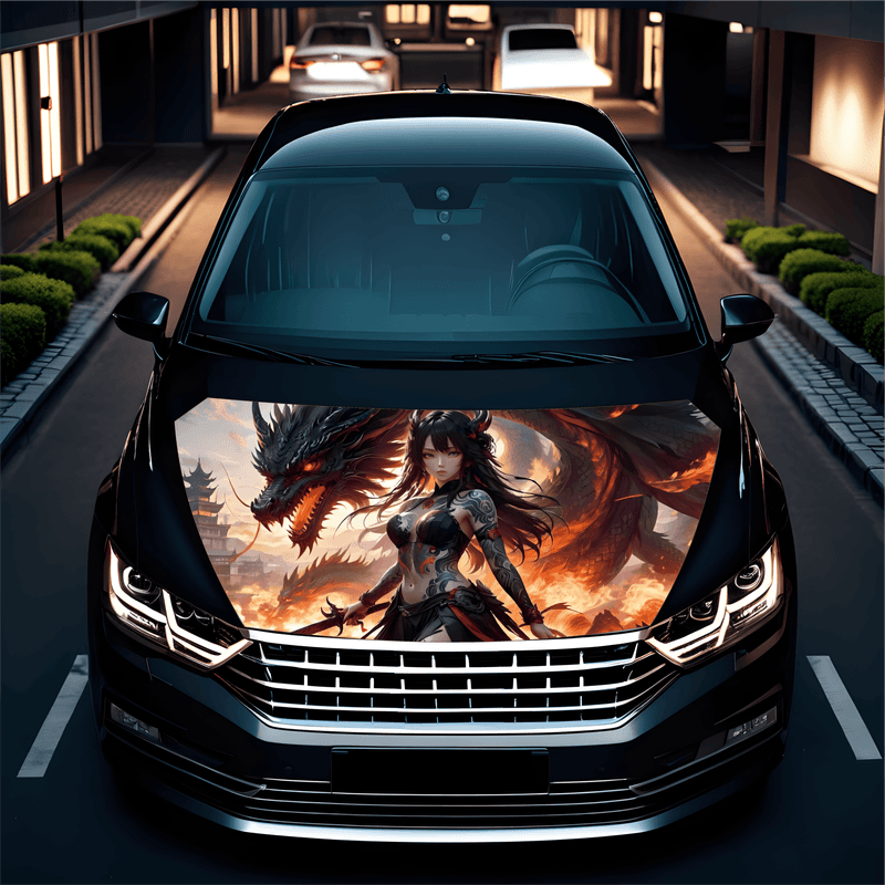 Auto si Moto - Piese auto si accesorii - Piese auto - Tuning - Folie Capota Auto "Hood Art" rezistenta la exterior, marime L (180 x 130cm) - Cod: AVX-CAPOTA-011L - Infinity.ro