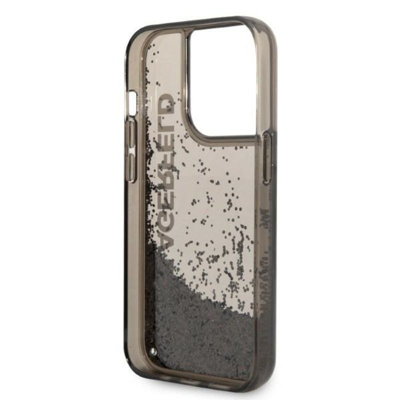 Laptop, Telefoane si Tablete - Telefoane mobile si accesorii - Accesorii Telefoane - Huse telefoane - Husa pentru iPhone 14 Pro - Karl Lagerfeld Hardcase Liquid Glitter (KLHCP14LLCKVK) - Elong - Infinity.ro