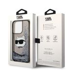Laptop, Telefoane si Tablete - Telefoane mobile si accesorii - Accesorii Telefoane - Huse telefoane - Husa pentru iPhone 14 Pro - Karl Lagerfeld Hardcase Glitter (KLHCP14LLNCHCK) - Choupette Head - Infinity.ro