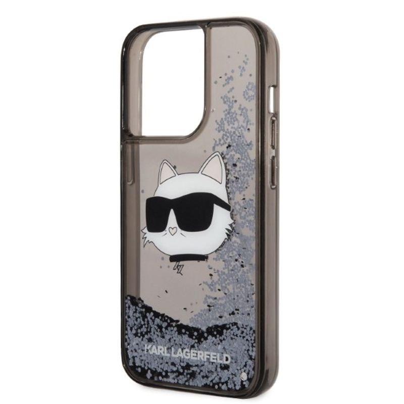 Laptop, Telefoane si Tablete - Telefoane mobile si accesorii - Accesorii Telefoane - Huse telefoane - Husa pentru iPhone 14 Pro - Karl Lagerfeld Hardcase Glitter (KLHCP14LLNCHCK) - Choupette Head - Infinity.ro