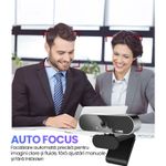 PC, gaming si accesorii - Periferice PC - Camere Web - Camera Web Full HD 1080P 30fps Auto-Focus Microfon Reducere Zgomot, Unghi 120°, Rotatie 360°, HDR, USB, Trepied - Infinity.ro