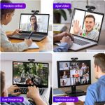 PC, gaming si accesorii - Periferice PC - Camere Web - Camera Web Full HD 1080P 30fps Auto-Focus Microfon Reducere Zgomot, Unghi 120°, Rotatie 360°, HDR, USB, Trepied - Infinity.ro